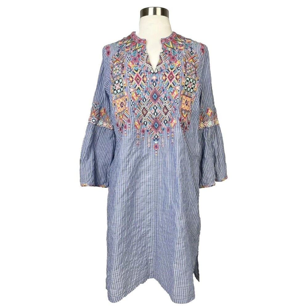 Johnny Was Shankara Flare Sleeve Mini Dress. Size: S